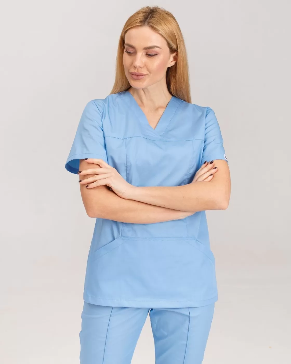 Медична сорочка жіноча Топаз світло-блакитна