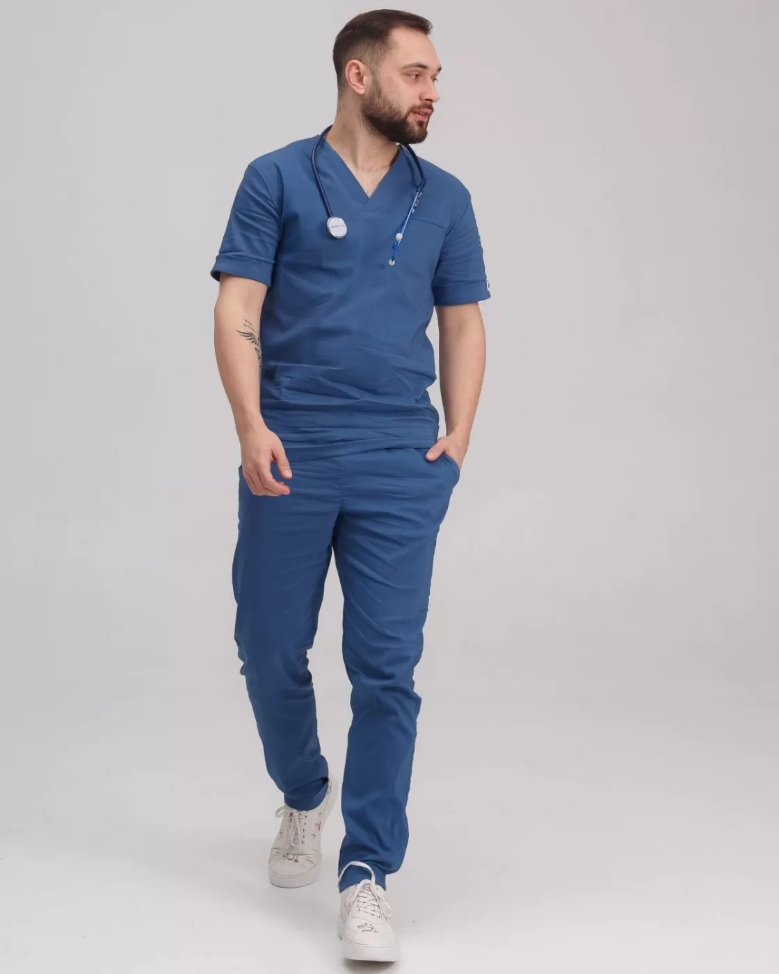 Медицинский костюм мужской Марсель синий