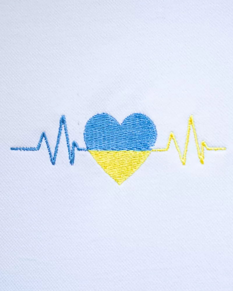Вышивка на униформе Украинское серце #2