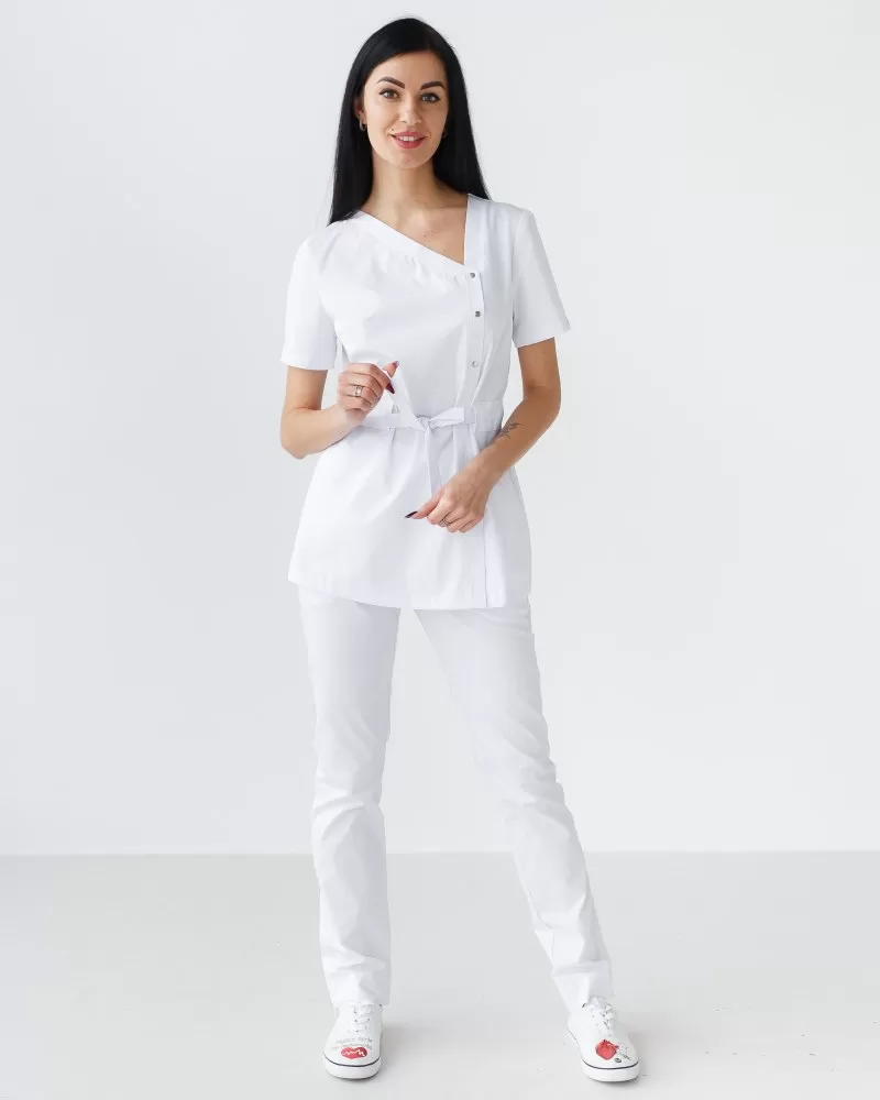 Медичний костюм жіночий Наомі білий