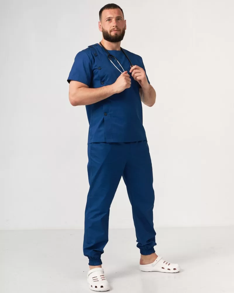 Медицинский костюм мужской Техас синий