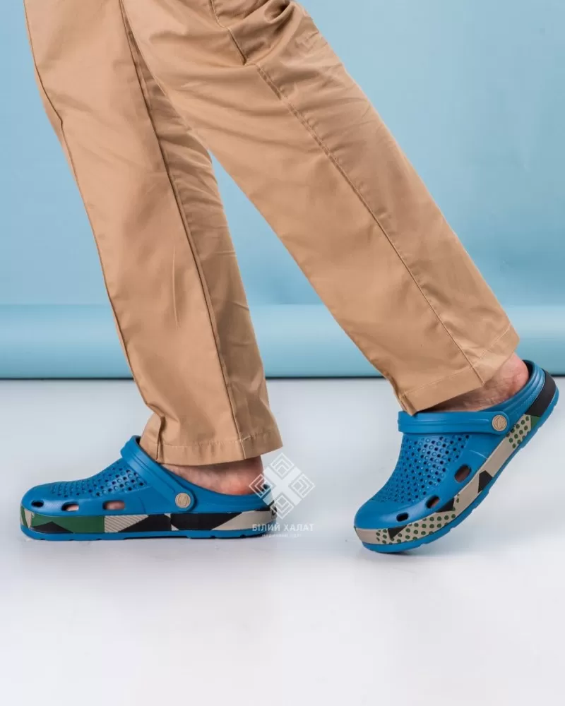 Взуття медичне Coqui Lindo синій з абстракцією